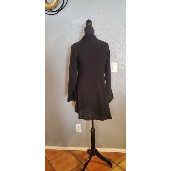 L Space Black Modal Wrap Tunic Top Long Sleeve Silhouette Size S - Picture 11 of 14
